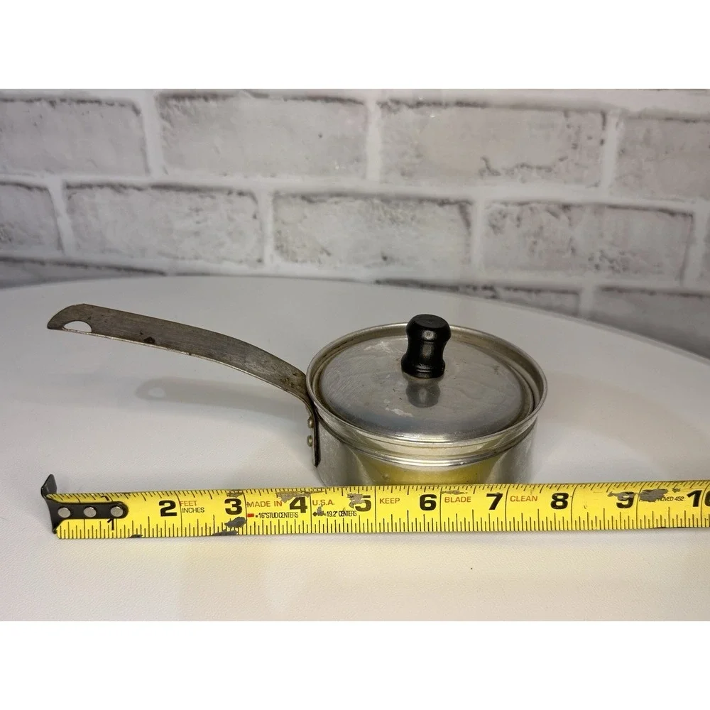 Vintage Small Saucepan Mini Butter Warmer Metal Retro Kitchen Camping‎ Pot